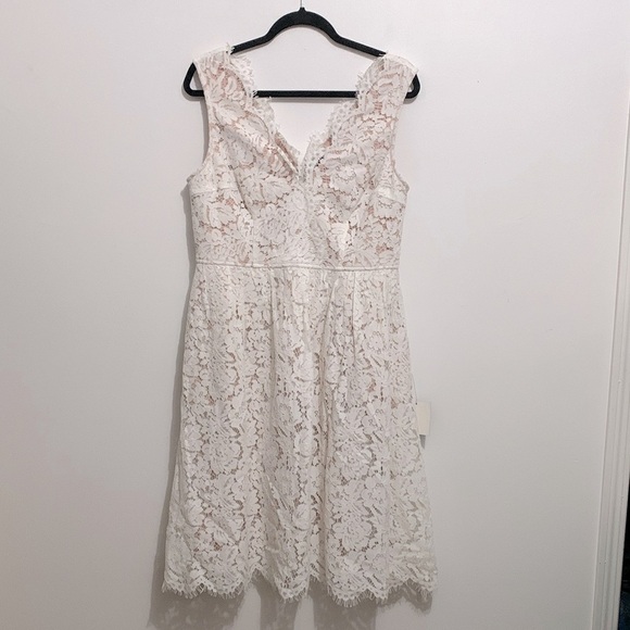 ❤️BNWT Lulus Women’s Love Swept White Lavender MIDI Skater Dress with pockets XL - Picture 2 of 4